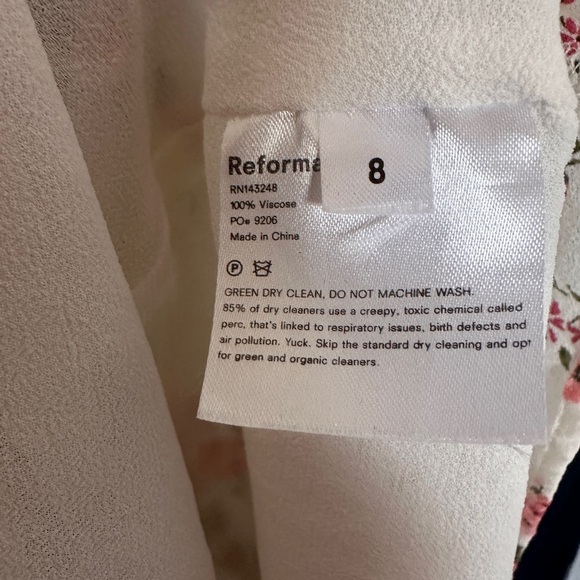 REFORMATION Dietrich Flourish Midi Coquette Slip Dress Spring Bridesmaid size 8 - Picture 12 of 16